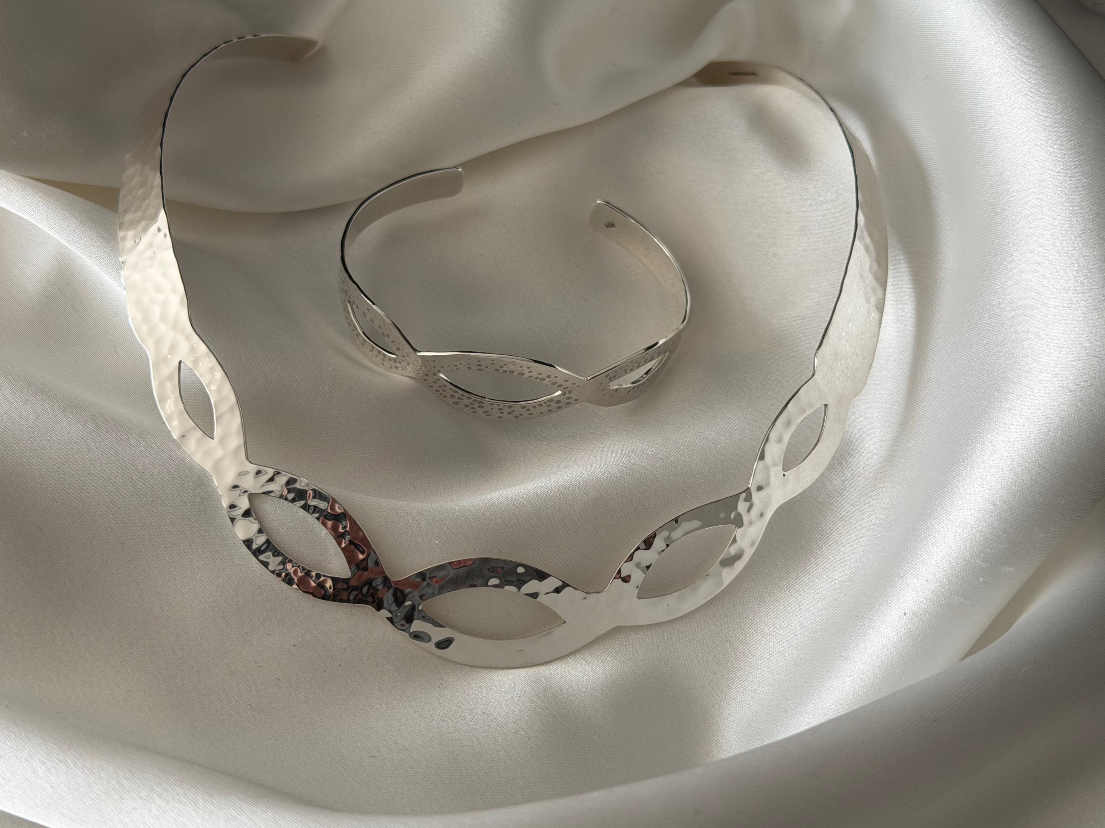 Gargantilla Martillada + Brazalete Martillado